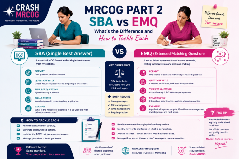 MRCOG Part 2 SBA vs EMQ: What’s the Difference and How to Tackle Each