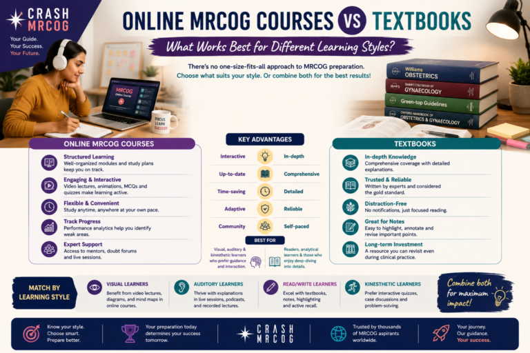 Online MRCOG Courses vs Textbooks: What Works Best for Different Learning Styles?